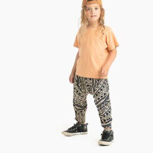 Kids Tribal Harem Pant Cotton Unisex Travel Boho Black Triangle Tribal Pants